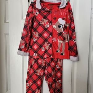 Girls Rudolph pj set